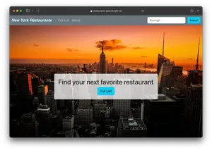 React restaurant app screenshot